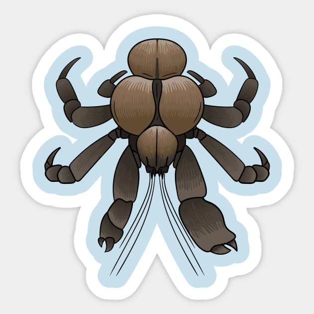 Coconut crab cartoon illustration Sticker by Cartoons of fun